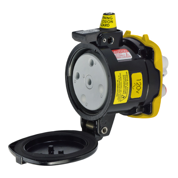 36-64165-HAZ - DS60 RECEPTACLE METAL BLACK SIZE 4 TYPE 4X 1P+N+G 60A 120 VAC 60 Hz NO AUX